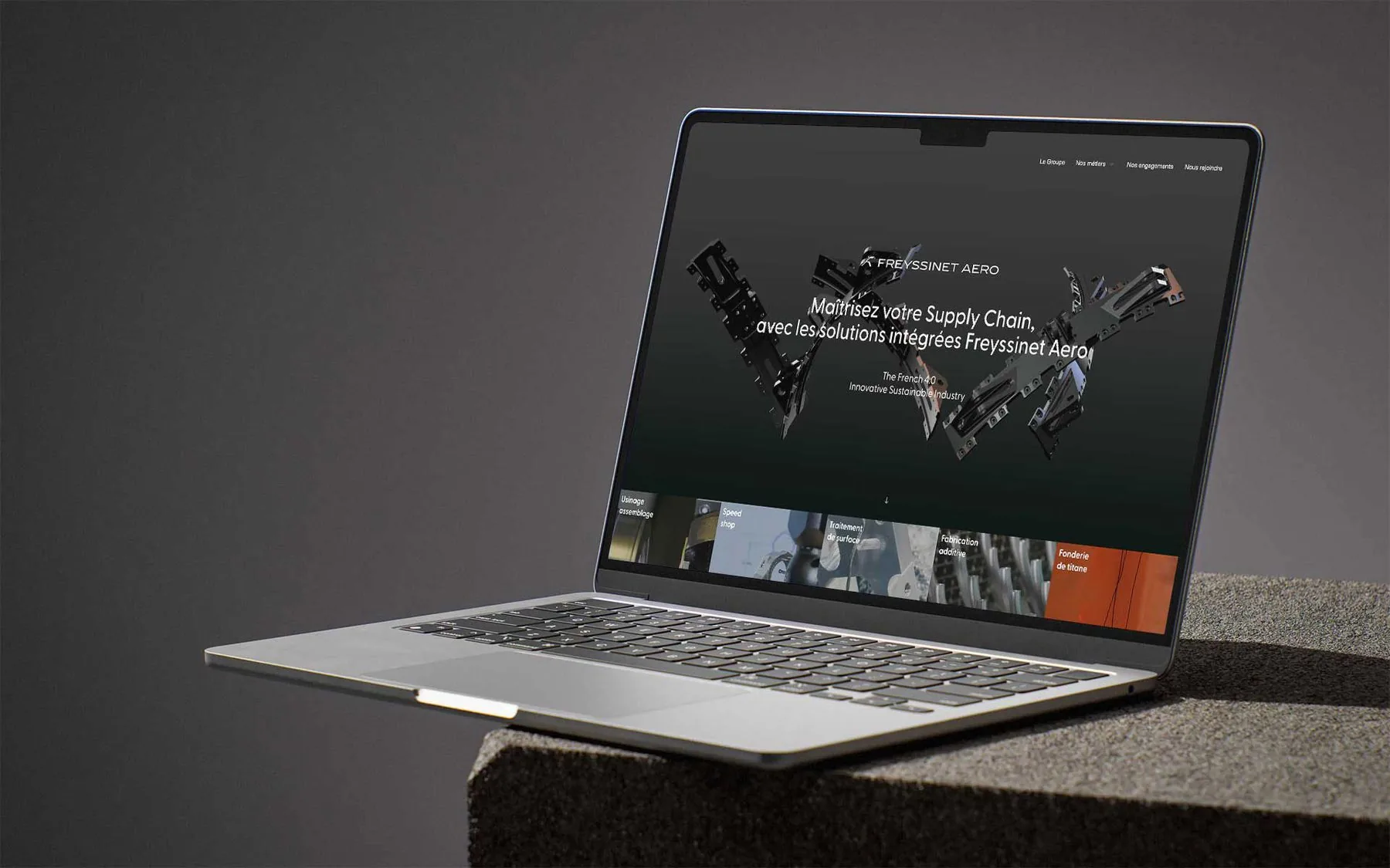 Site Freyssinet Aero, version desktop