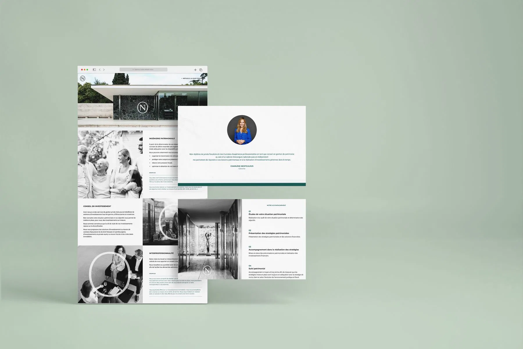 Site finalisé, vue d'ensemble des pages